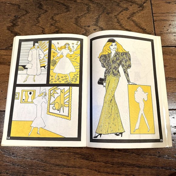New 80's Vintage Barbie Sticker Fun Fashion Portfolio by Golden Book - Picture 4 of 8